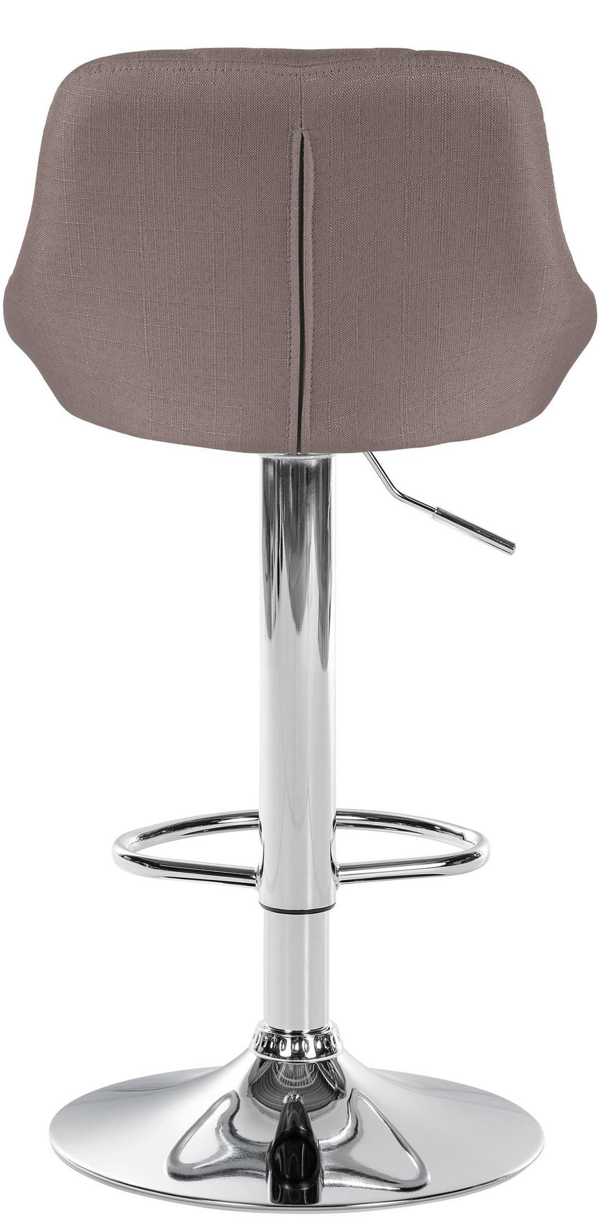 BARHOCKER Stoff taupe - Taupe/Chromfarben, Textil/Metall (46/83/49cm) - CLP