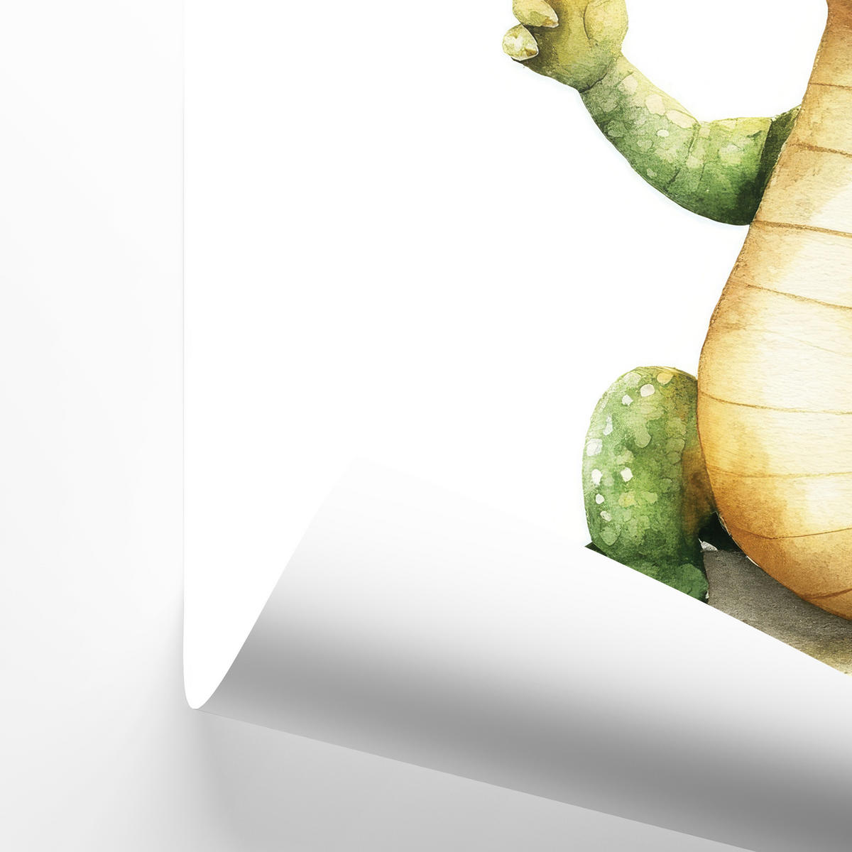 POSTER SET für Kinderzimmer TIERE Sterne Krokodil Delfin Pinguin A4 21x30cm - Gelb/Schwarz, Papier (21/30/1cm) - Muralo