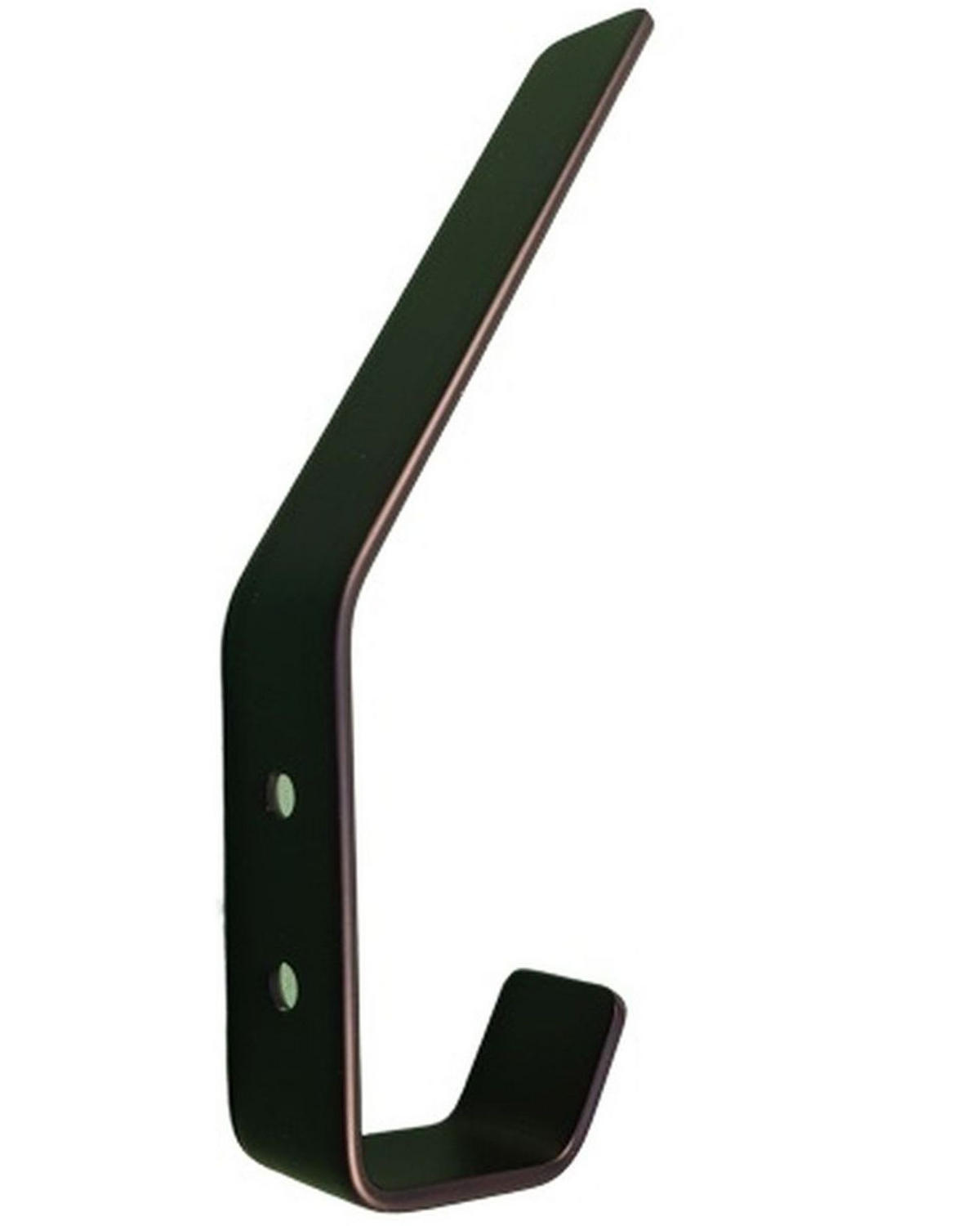 GARDEROBENHAKEN lang Edelstahl Schwarz matt Wandmontage mit 2 Holzschrauben - Schwarz, Metall (2/16/3cm) - Livingpoint24