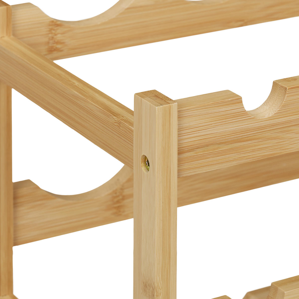 WEINREGAL - Hellbraun, Holz (45/42.5/23.5cm) - Relaxdays