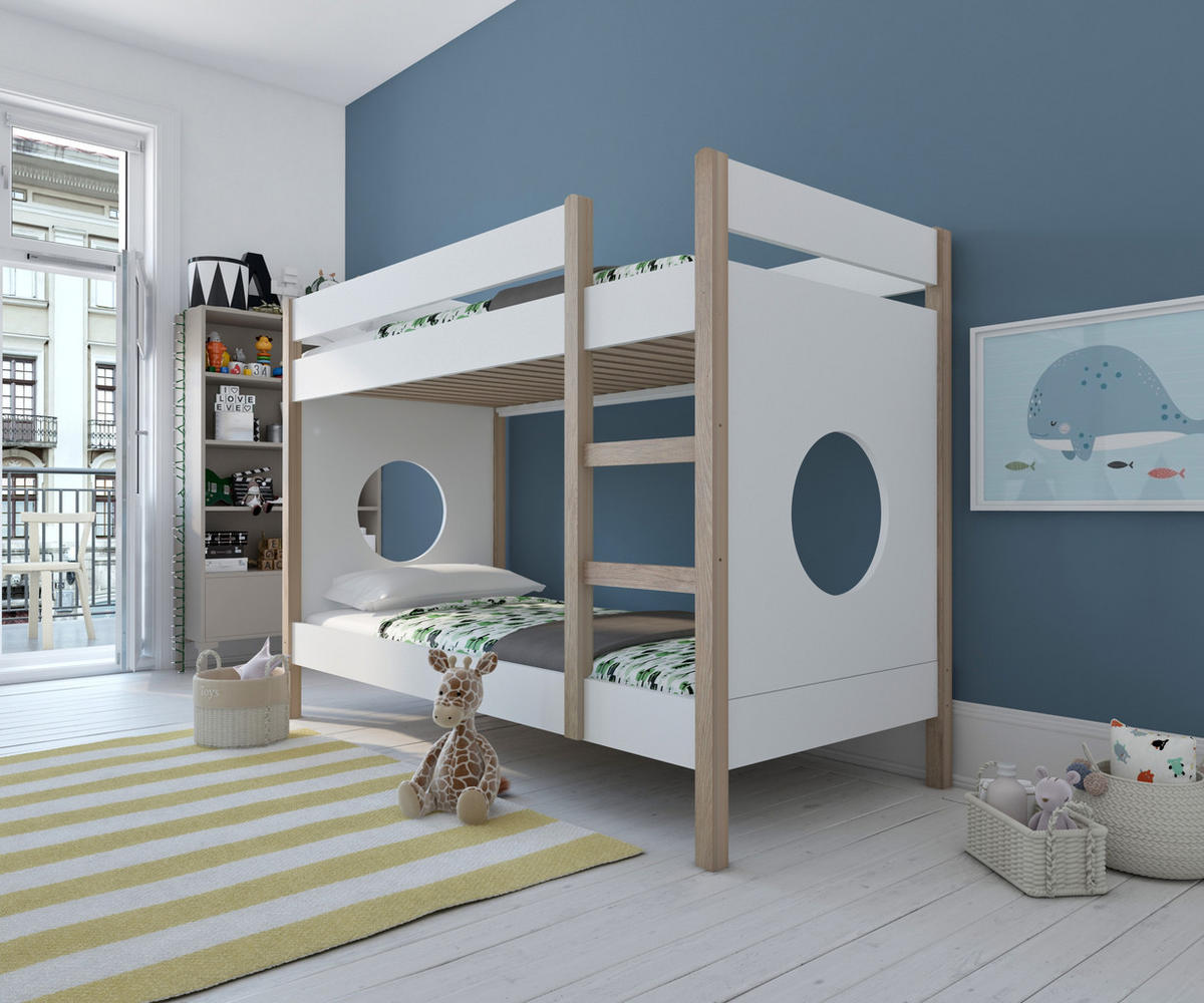 SEITENPANEEL für das Hochbett Smoll und das Etagenbett Träbor - 2er Set - Weiß, Holz - TPFLiving