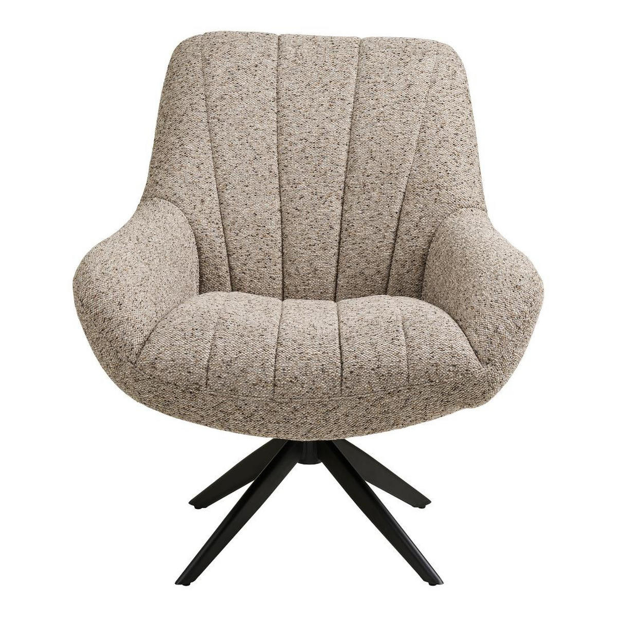SESSEL, Dora, Grau, Stoff, 84 x 81 x 93 cm - Grau, Textil/Metall (84/93/81cm) - ebuy24