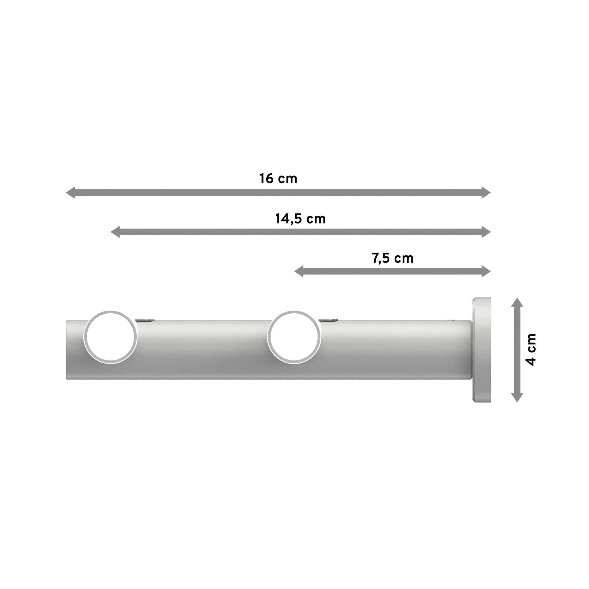 GARDINENSTANGEN-SET Platon Santo 140 cm, 2-läufig (ohne Ringe), 20 mm Ø Weiß - Weiß, Metall (140cm) - INTERDECO