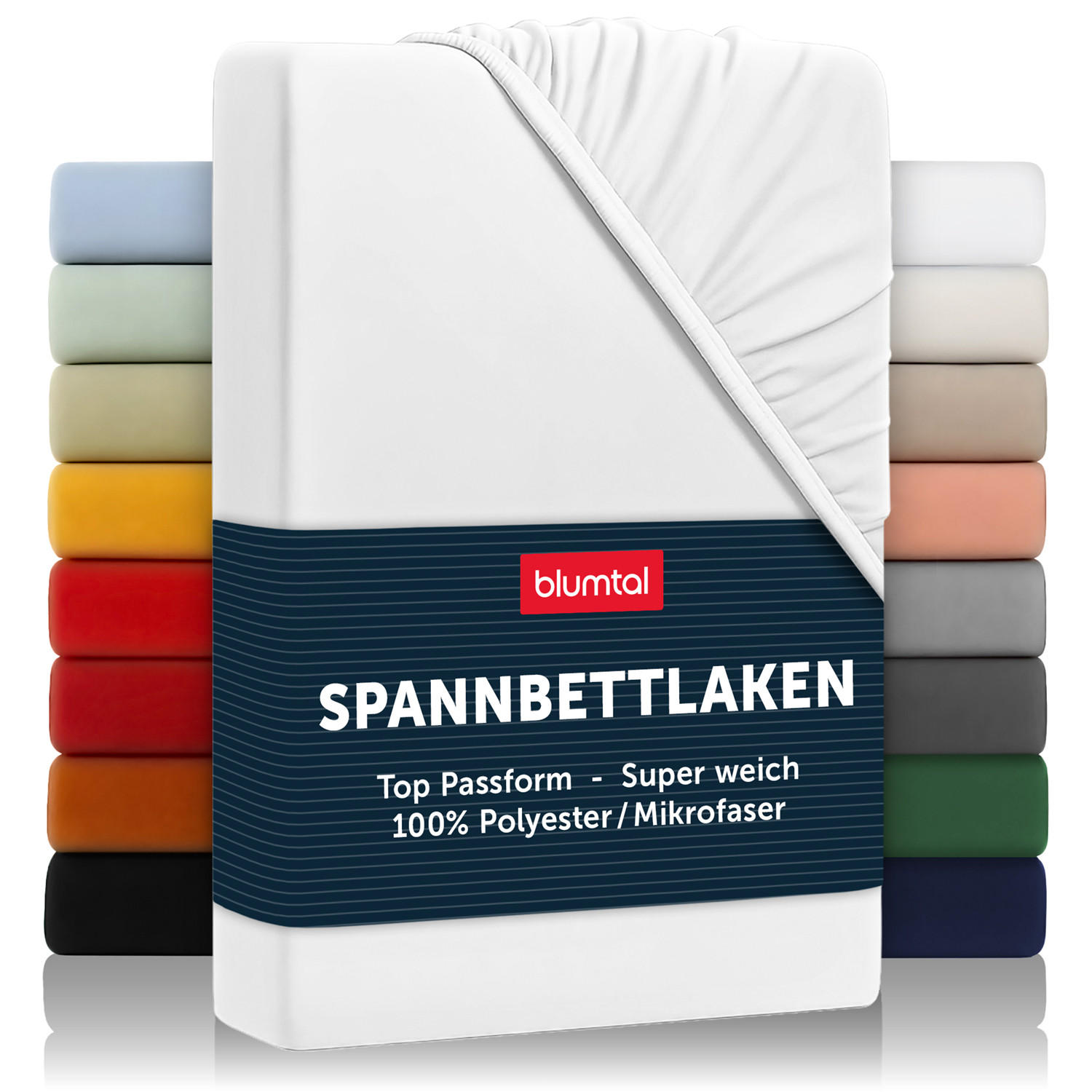 Blumtal NAPÍNACÍ prostěradlo z mikrovlákna, 90/190/30 cm, Bílá