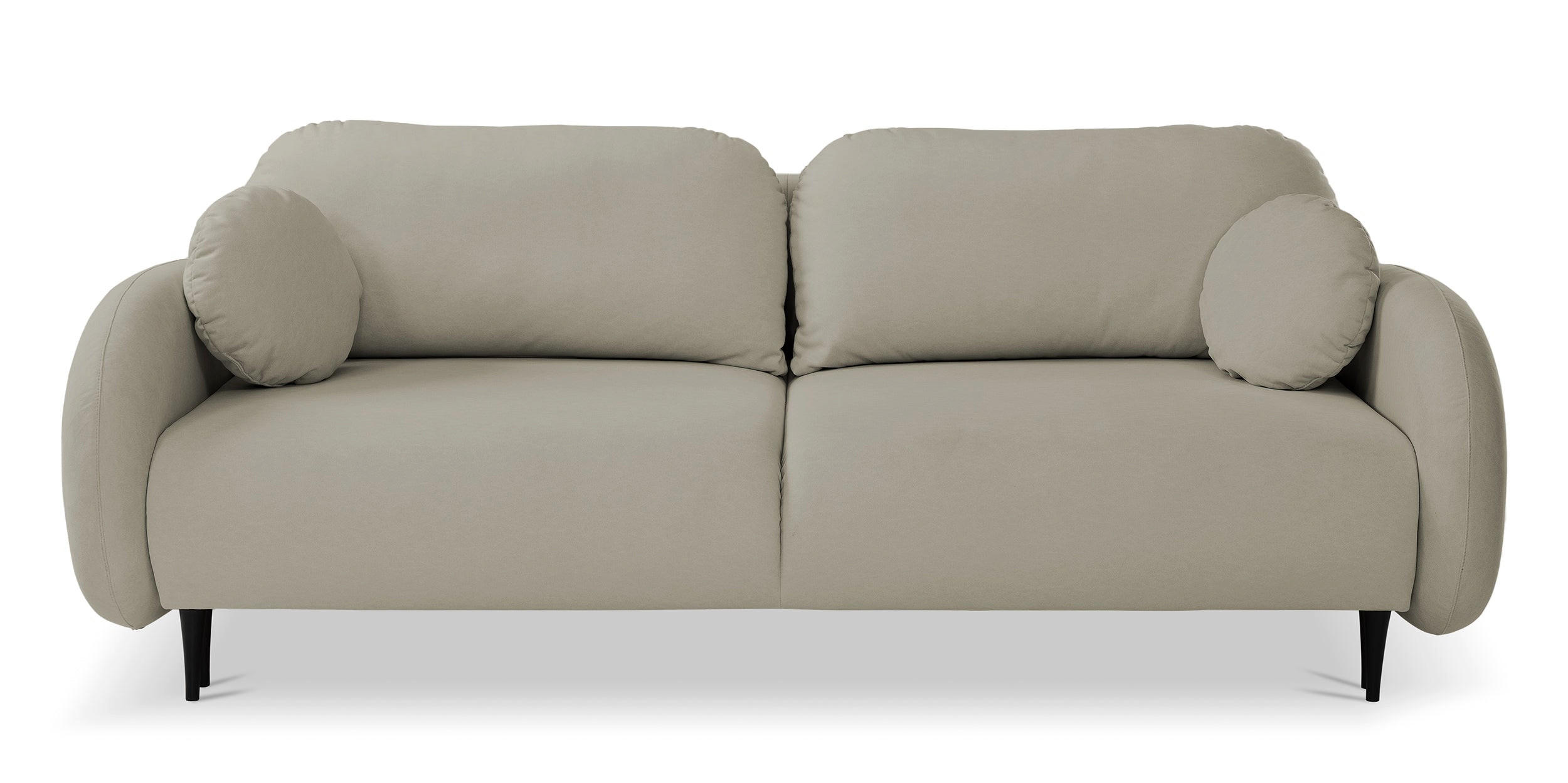 SCHLAFSOFA Bafra Beige Velours - Beige/Schwarz, Holz/Textil (232/92/102cm) - Selsey