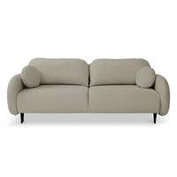 SCHLAFSOFA Bafra Beige Velours - Beige/Schwarz, Holz/Textil (232/92/102cm) - Selsey