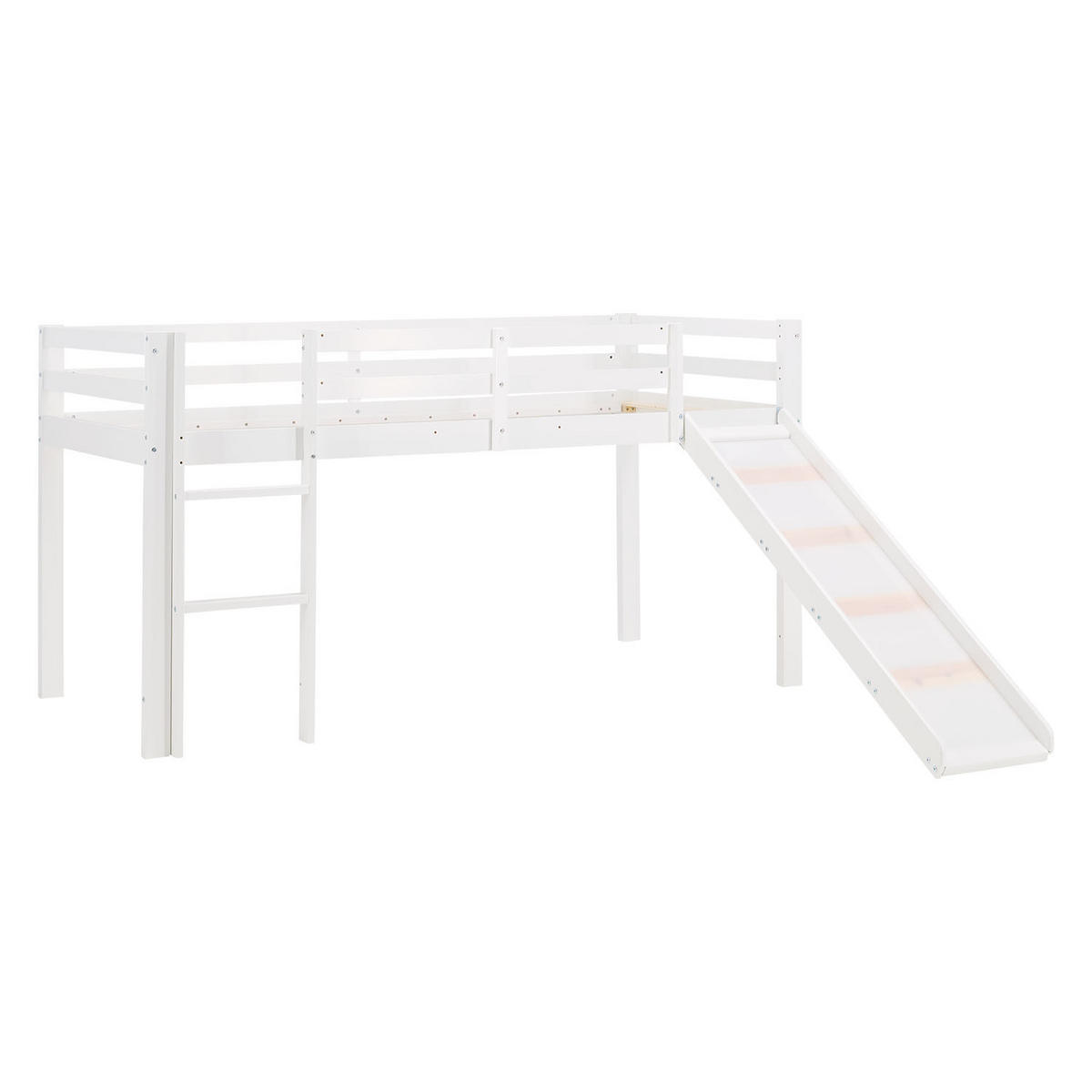 HOCHBETT mit Rutsche Turm 90/200 cm Blau - Blau/Weiß, Holz - Homestyle4u