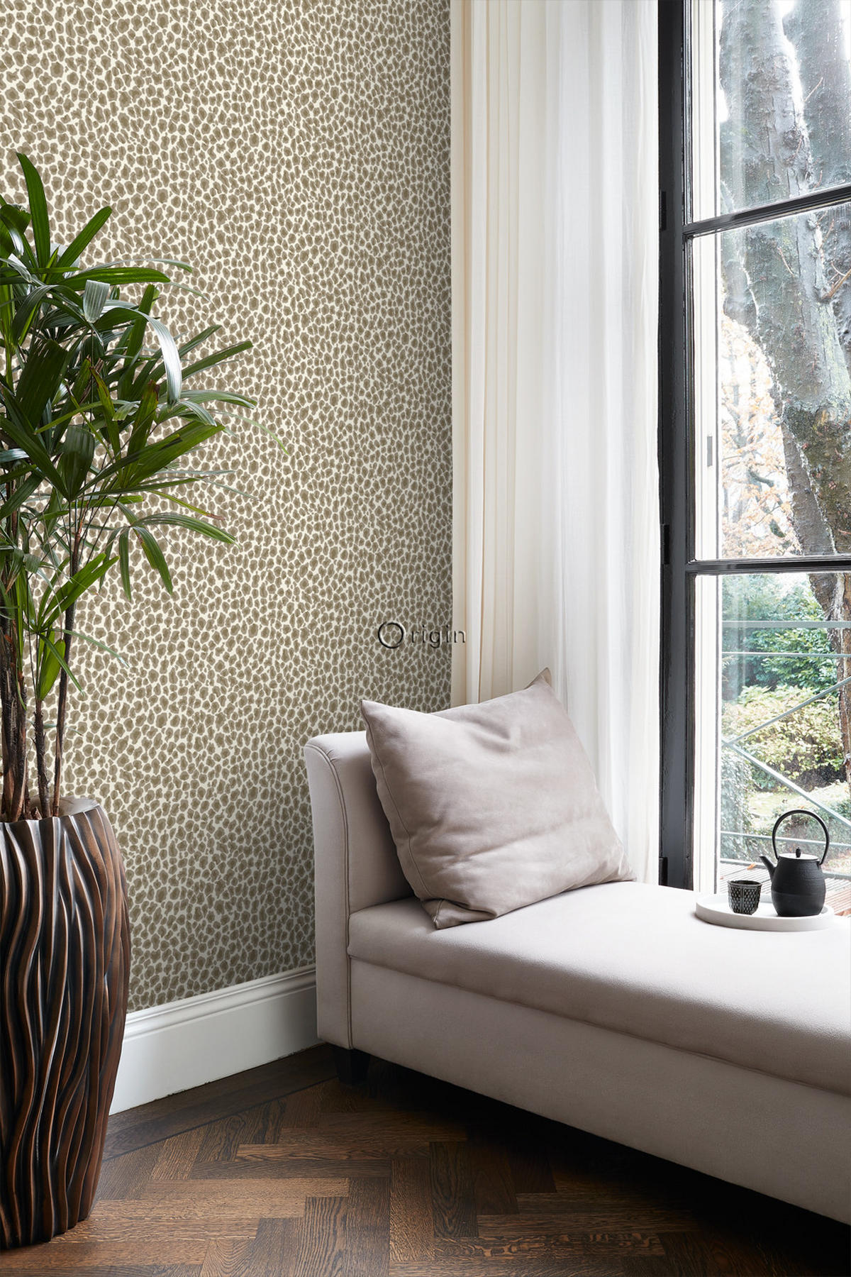 TAPETE Leopardenmuster 53 cm x 10.05 m - Gelb, Papier (53/1000cm) - Origin Wallcoverings