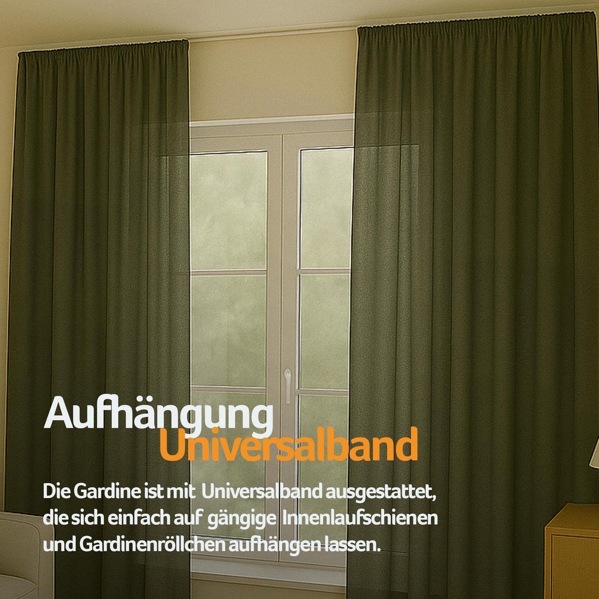 GARDINE Universalband "blickdicht" 2er Pack Anthrazit 140x145 cm - Anthrazit, Textil (140/145cm) - Bestlivings