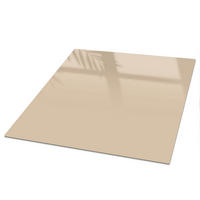 TISCHPLATTE 50x50 cm – Beige-Orange - Violett, Glas (50/50/0.4cm) - Wallfluent