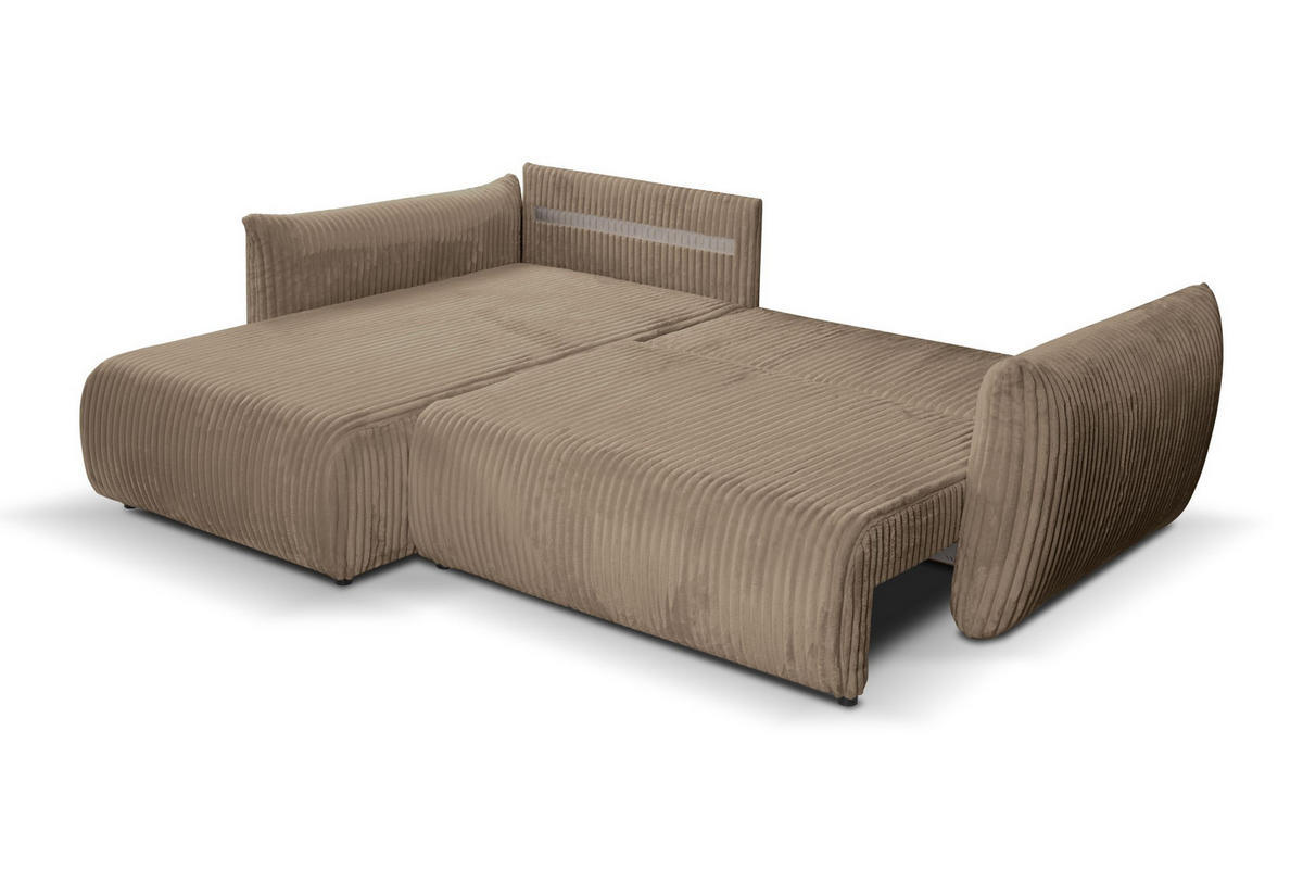 ECKSOFA HALLORA - Olive (Tilia 37) - Olivgrün, Holzwerkstoff (257/177cm) - Möblo