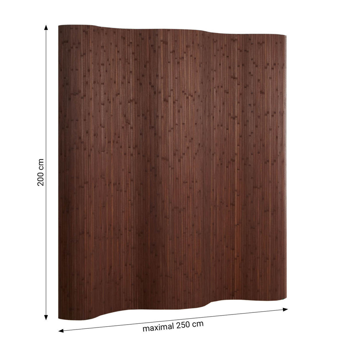 PARAVENT 250/200 cm Braun Raumteiler - Braun, Naturmaterialien (250/200/1cm) - Homestyle4u