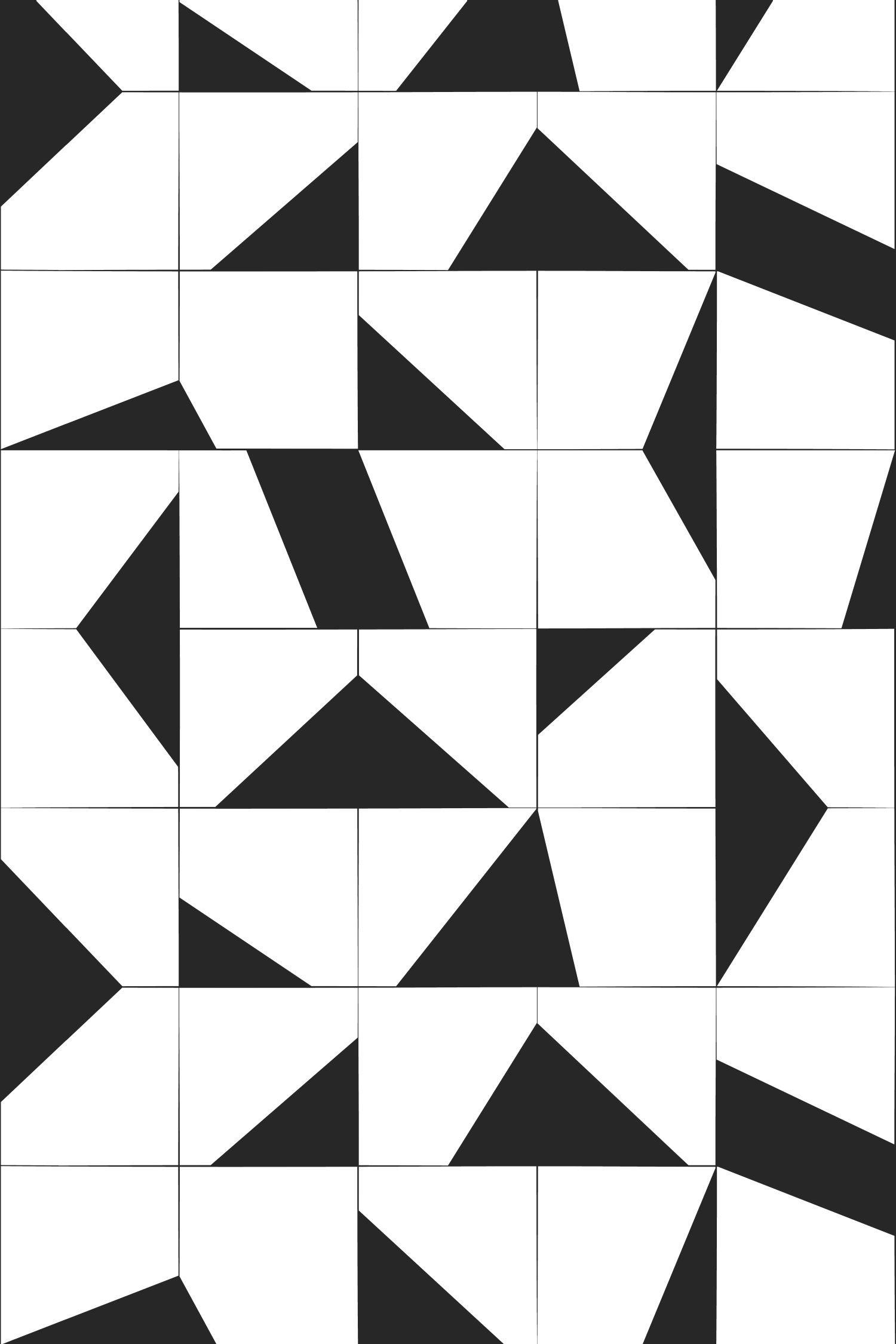 FOTOTAPETE Fliesenmuster 200 x 279 cm - Schwarz, Papier (200/279cm) - ESTAhome