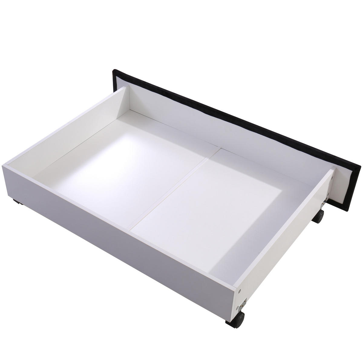 STAURAUMBETT 180/200 cm DE-00073, in Schwarz, 2 Schubladen - Schwarz, Holz (180/200cm) - ComfortXL