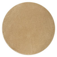 KURZFLORTEPPICH Waschbar, einfarbig, Gold, Ø 160 cm - Goldfarben, Textil (160/160cm) - KADIMA DESIGN