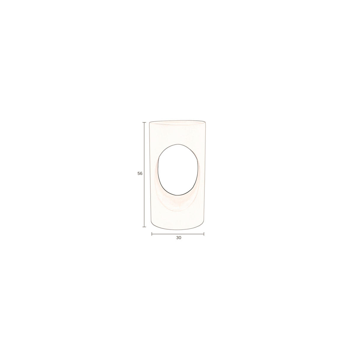 BEISTELLTISCH Sai Rund 30 cm Sand/ Beige - Beige, Metall (30/30/56cm) - Dutchbone