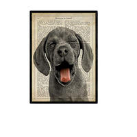 POSTER Dog Mit Der Zunge Draußen A4 Rahmenlos - Klar, Papier (29.7/5/21cm) - Nacnic