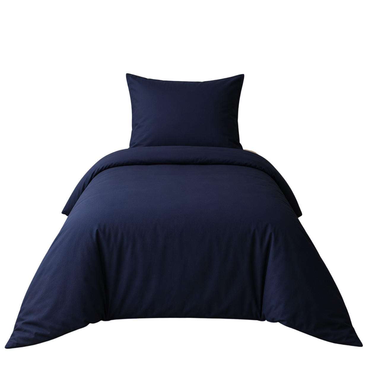 BETTWÄSCHE 2-teilig 135/200 cm UNI DUNKELBLAU - Dunkelblau, Textil (135/200cm) - ROLFNERS