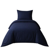 BETTWÄSCHE 2-teilig 135/200 cm UNI DUNKELBLAU - Dunkelblau, Textil (135/200cm) - ROLFNERS