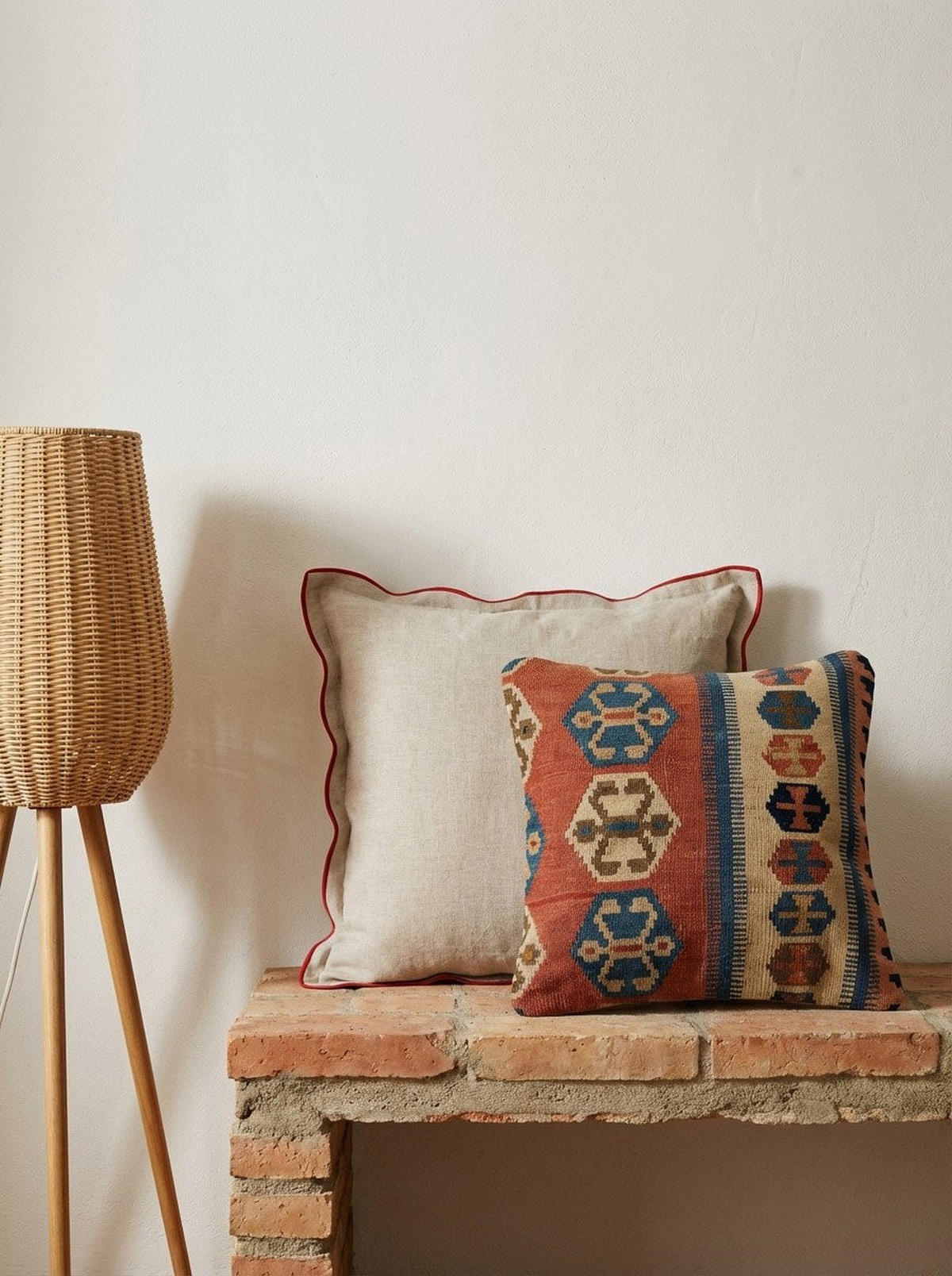KELIM-KISSEN Mehrfarbig 50/50 cm Schurwolle - Multicolor, Textil (50/50cm) - Looma
