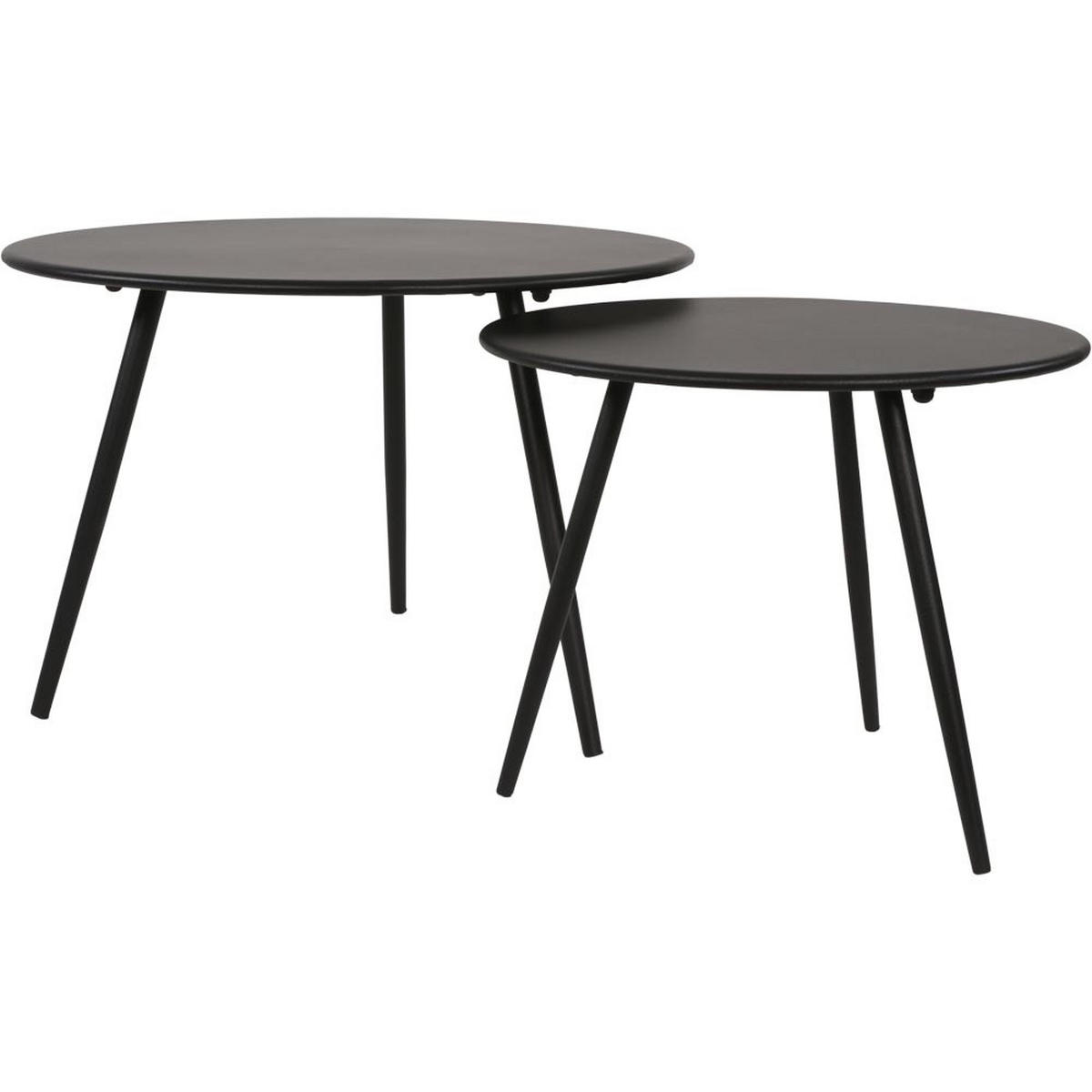 BEISTELLTISCH Rafael - Schwarz - 45/45/35 cm - Schwarz, Metall (45/45/35cm) - Lesli Living