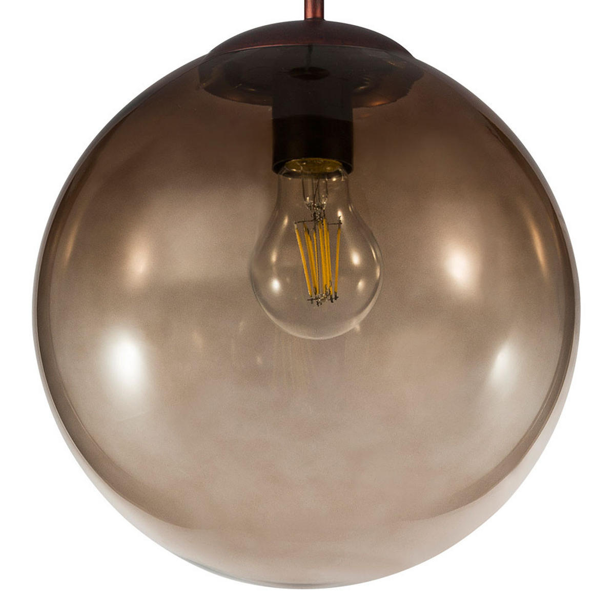 HÄNGELEUCHTE VARUS Glas Orange - Orange, Glas (25/25/120cm) - Globo Lighting