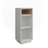 MIDISCHRANK Beatrice Weiß/Sonoma 38 x 93 cm mit 3 Fächern - Weiß/Sonoma Eiche, Holzwerkstoff (38/93/30cm) - Vicco