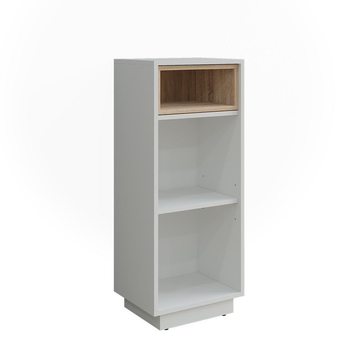 MIDISCHRANK Beatrice Weiß/Sonoma 38 x 93 cm mit 3 Fächern - Weiß/Sonoma Eiche, Holzwerkstoff (38/93/30cm) - Vicco
