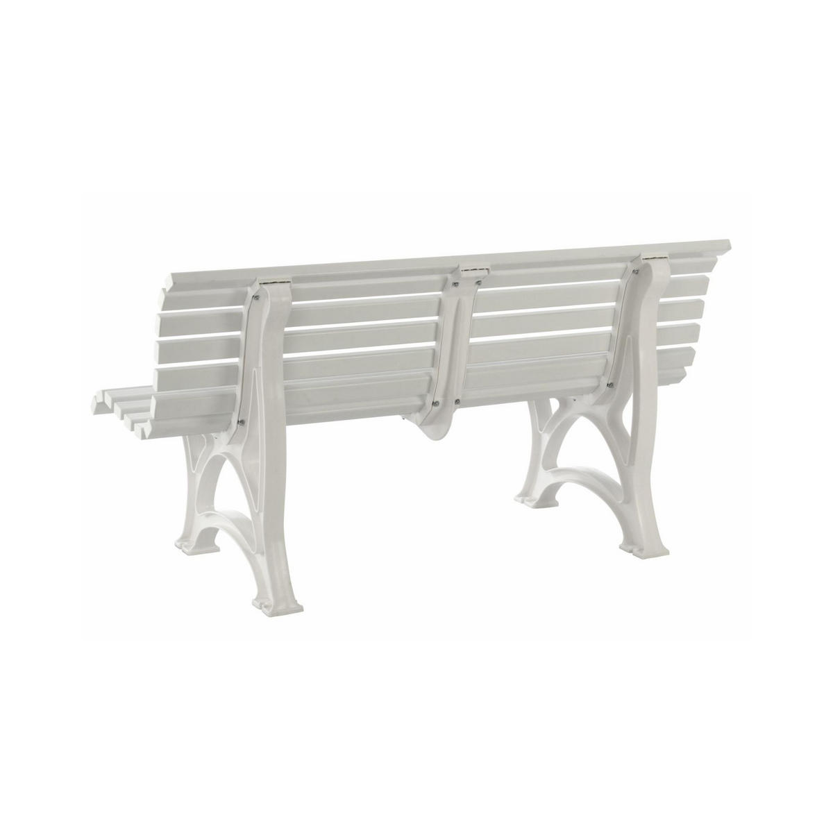 GARTENBANK Jamaika 3 Sitzer Weiß 80 x 150 x 64cm Witterungskunststoff & UV Beständiger Kunststoff - Weiß, Kunststoff (150/80/64cm) - PROREGAL