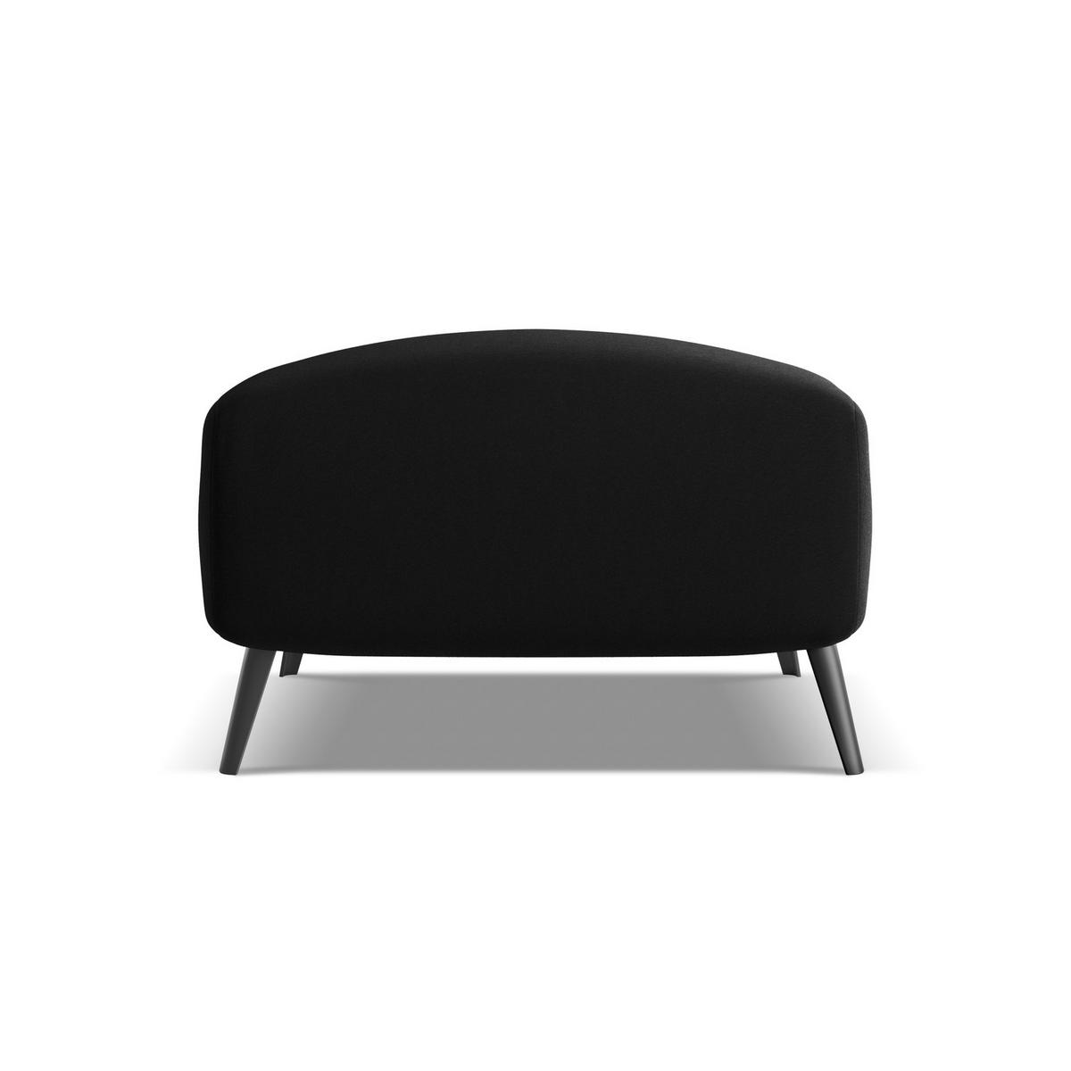 POUF Samt Stoff Schwarz - Schwarz, Textil/Metall (65/44/65cm) - LaMiaSofa
