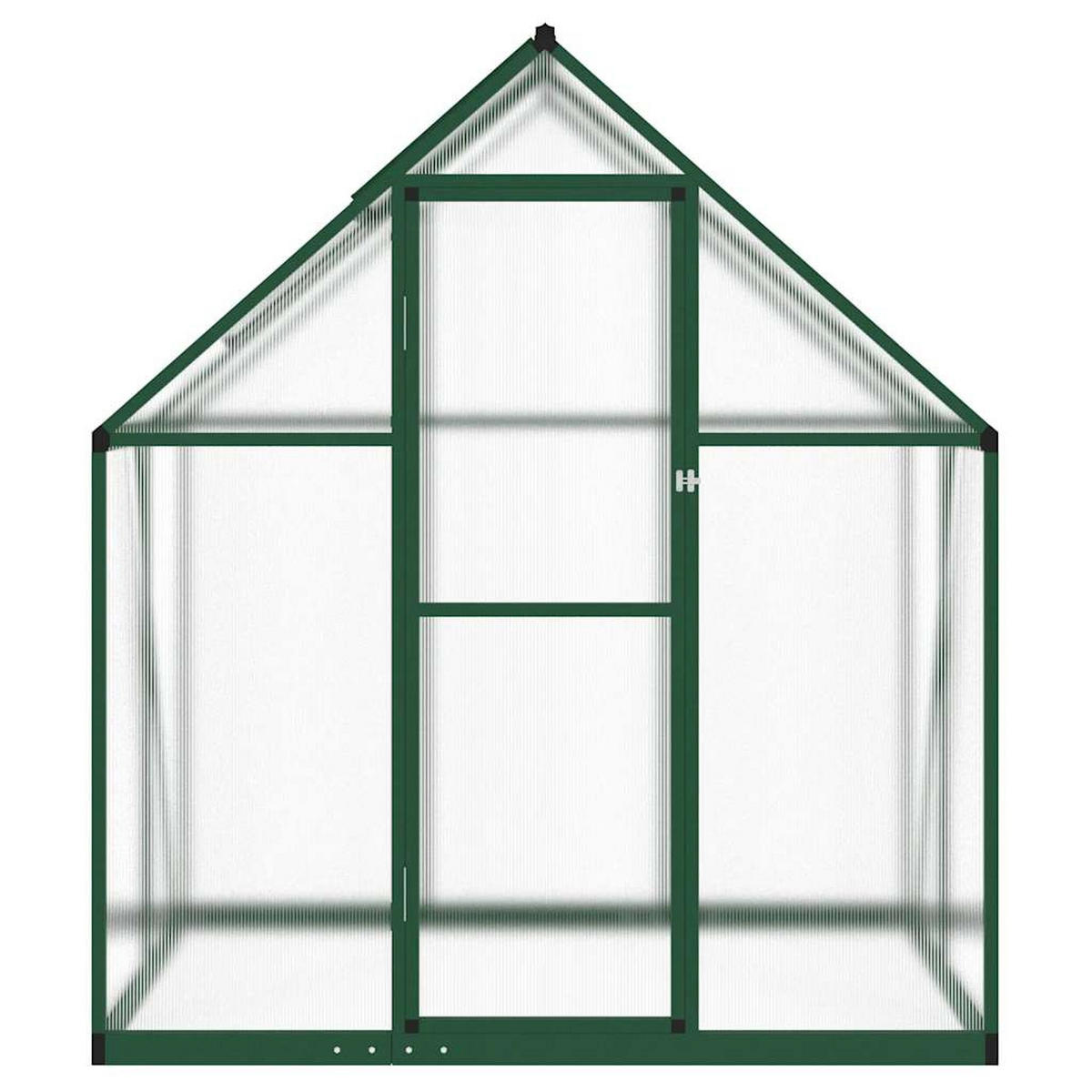 GEWÄCHSHAUS mit Fundamentrahmen Grün 169x114x195 cm Aluminimum - Grün, Metall (114/195/114cm)