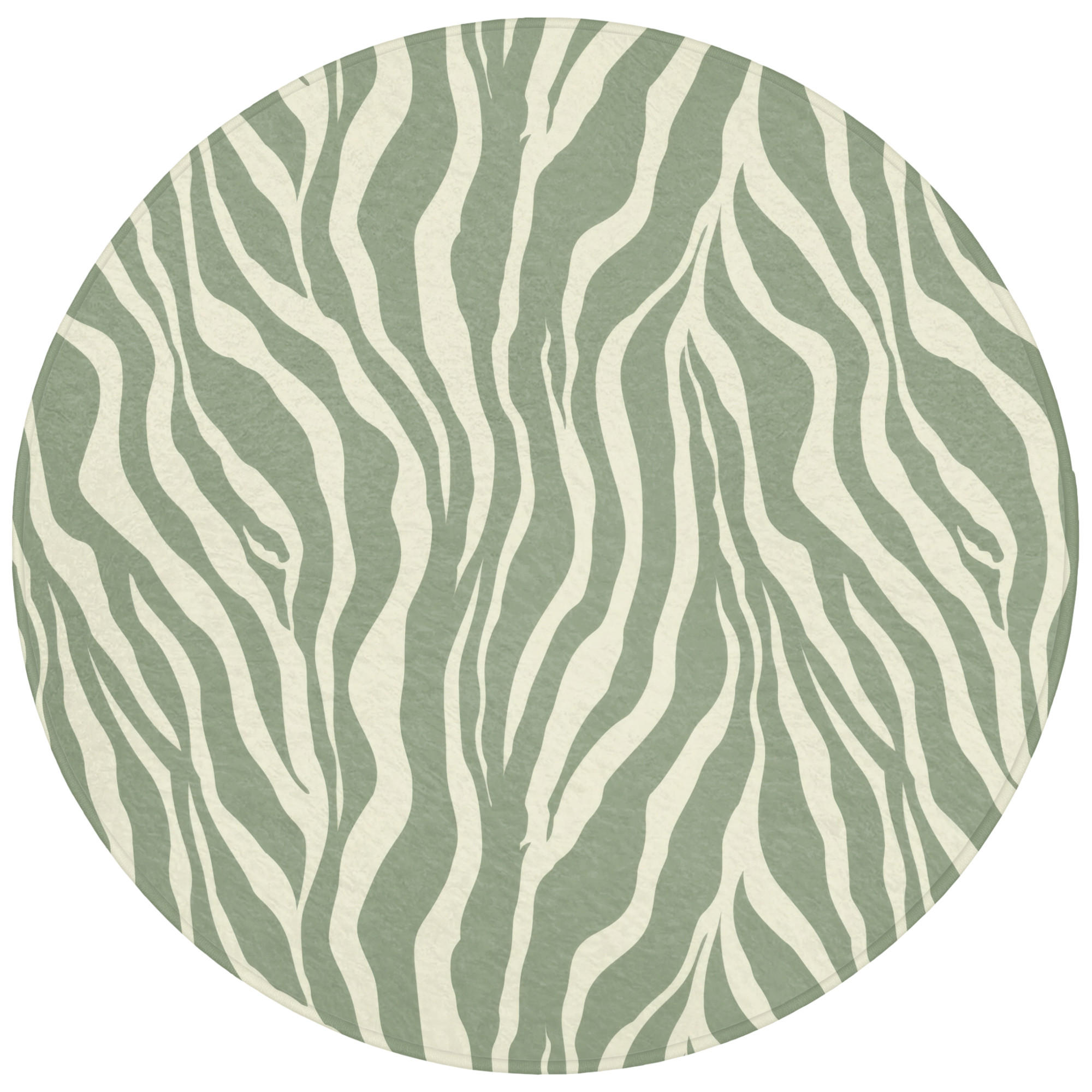 OnlyWow KOUPELNOVÁ PŘEDLOŽKA Zebra - Motiv - zelená 70x70 cm