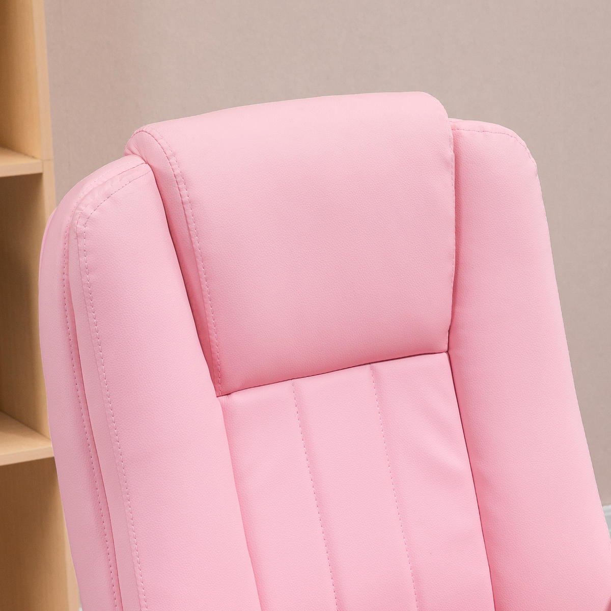 CHEFSESSEL, Bürostuhl, Kunstleder, Rosa - Rosa, Leder (68/116/65cm) - Vinsetto