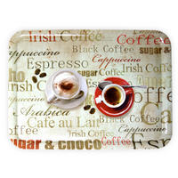 TABLETT Espresso, rechteckige Melamin Serviertablett 50x37 cm - Braun, Kunststoff (37/2/50cm) - Lashuma