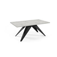 ESSTISCH Vento Bellato grau / Schwarz 160/260 / 90 / 76cm - Schwarz/Grau, Holz/Holzwerkstoff (160/90/76cm) - Feldmann-Wohnen