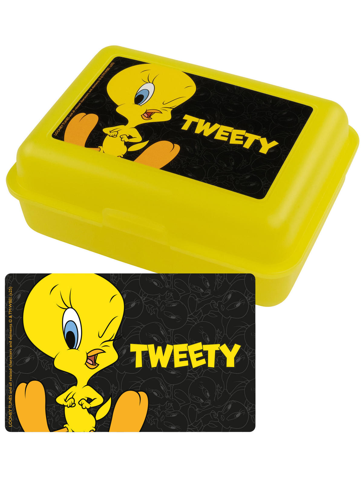 BROTDOSE Looney Tunes Tweety Gelb 17,5 x 12,8 x 6,9 cm - Gelb, Kunststoff (17.5/6.9/12.8cm) - Looney Tunes