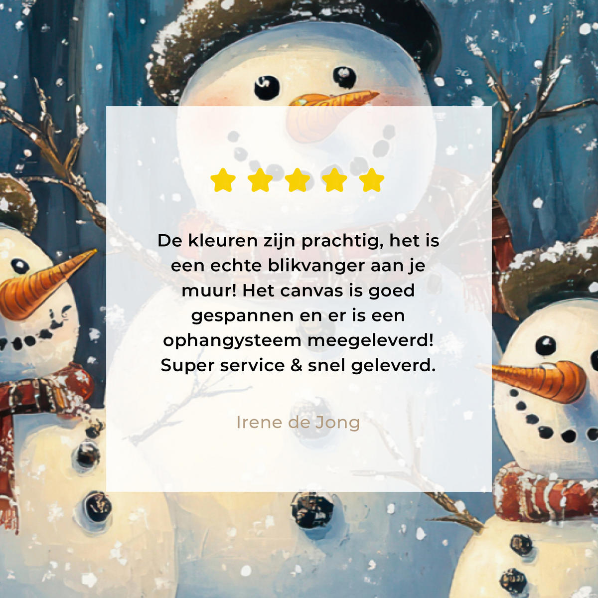 LEINWANDBILD Schneemann - Schnee - Winter - Wald Deko Schlafzimmer 30x20 cm - Hellblau, Textil (30/20cm) - MuchoWow