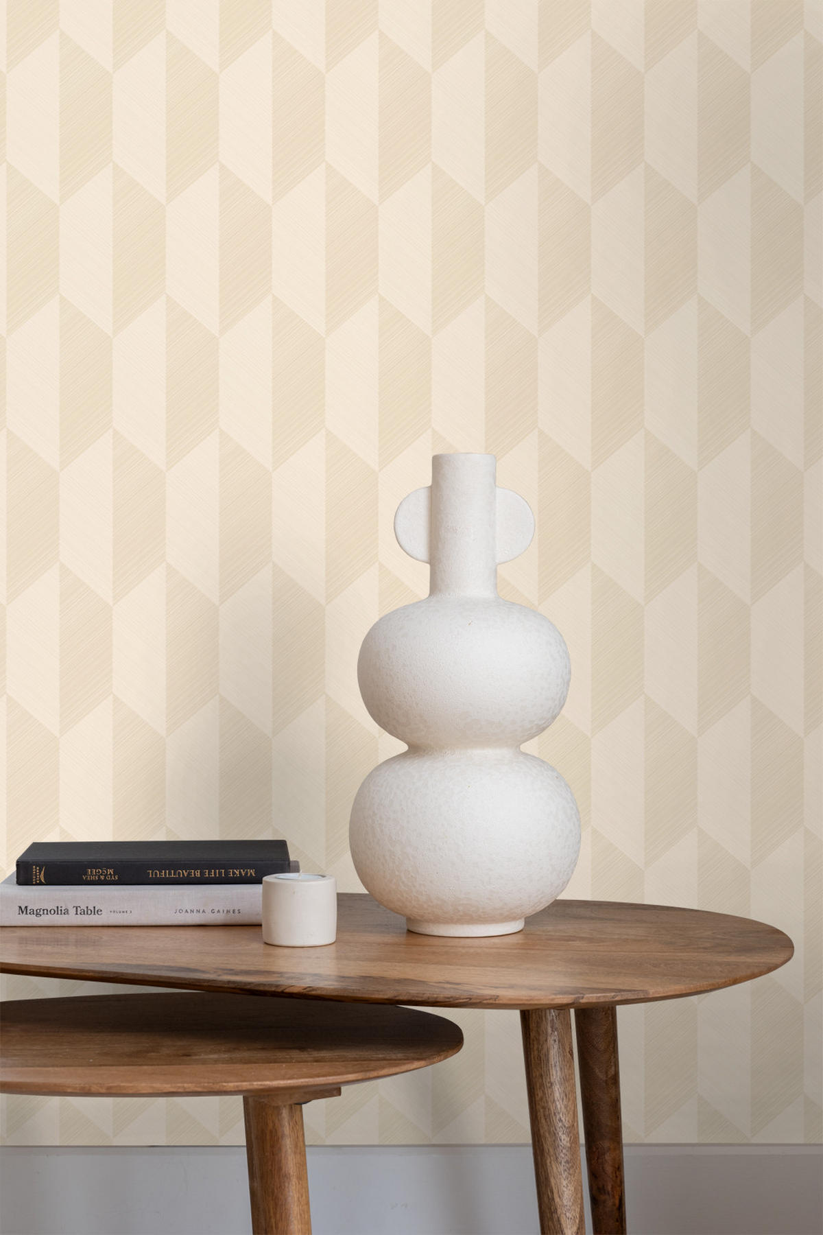 TAPETE 3D Muster 50 x 900 cm - Beige, Papier (50/900cm) - Origin Wallcoverings