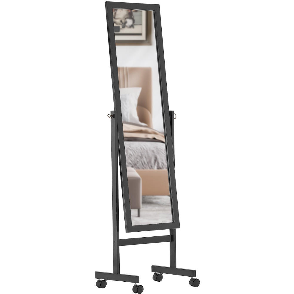 Deluke Standspiegel Schwarz 45x150x30 cm