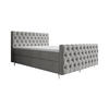 BOXBETT CHESTER PLUS 180x200, mit Matratze H3 und Topper, Monolith 84 - Hellgrau, Holz/Textil (180/200cm) - Bedante