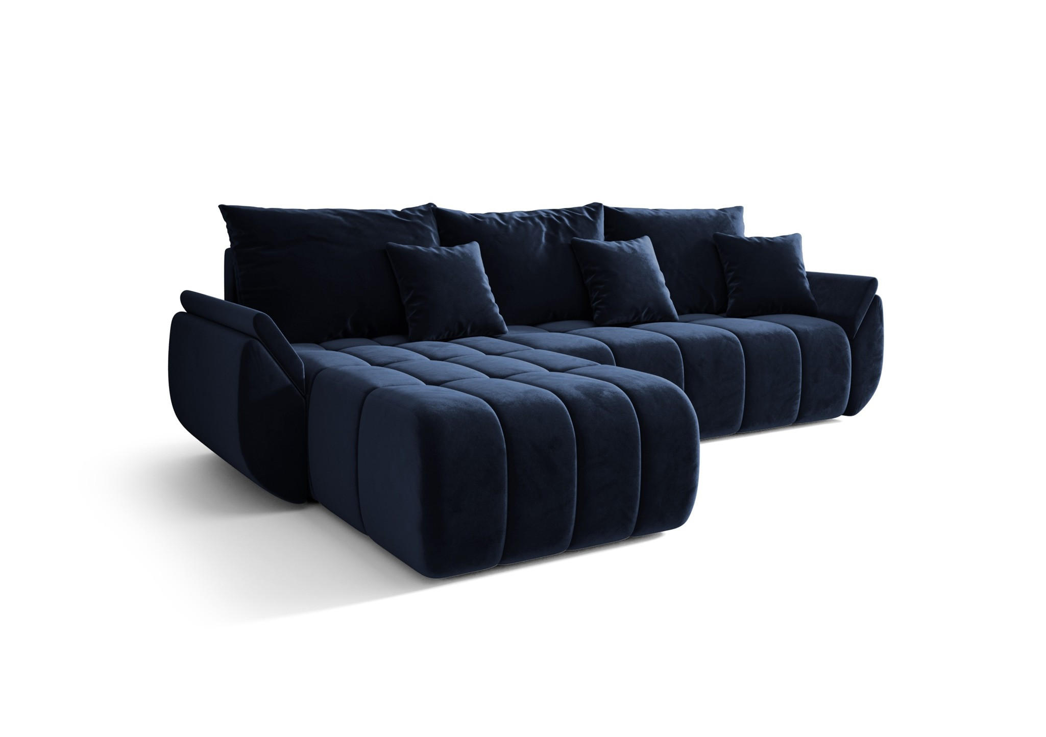 ECKSOFA Osaka - Dunkelblau, Holzwerkstoff/Textil (280/185cm) - Fun Möbel