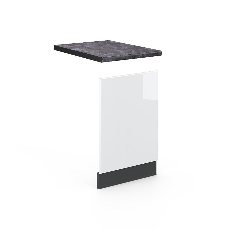 Vicco PŘEDNÍ PANEL Fame-Line Bílá vysoký lesk 45 cm , PD Antracit