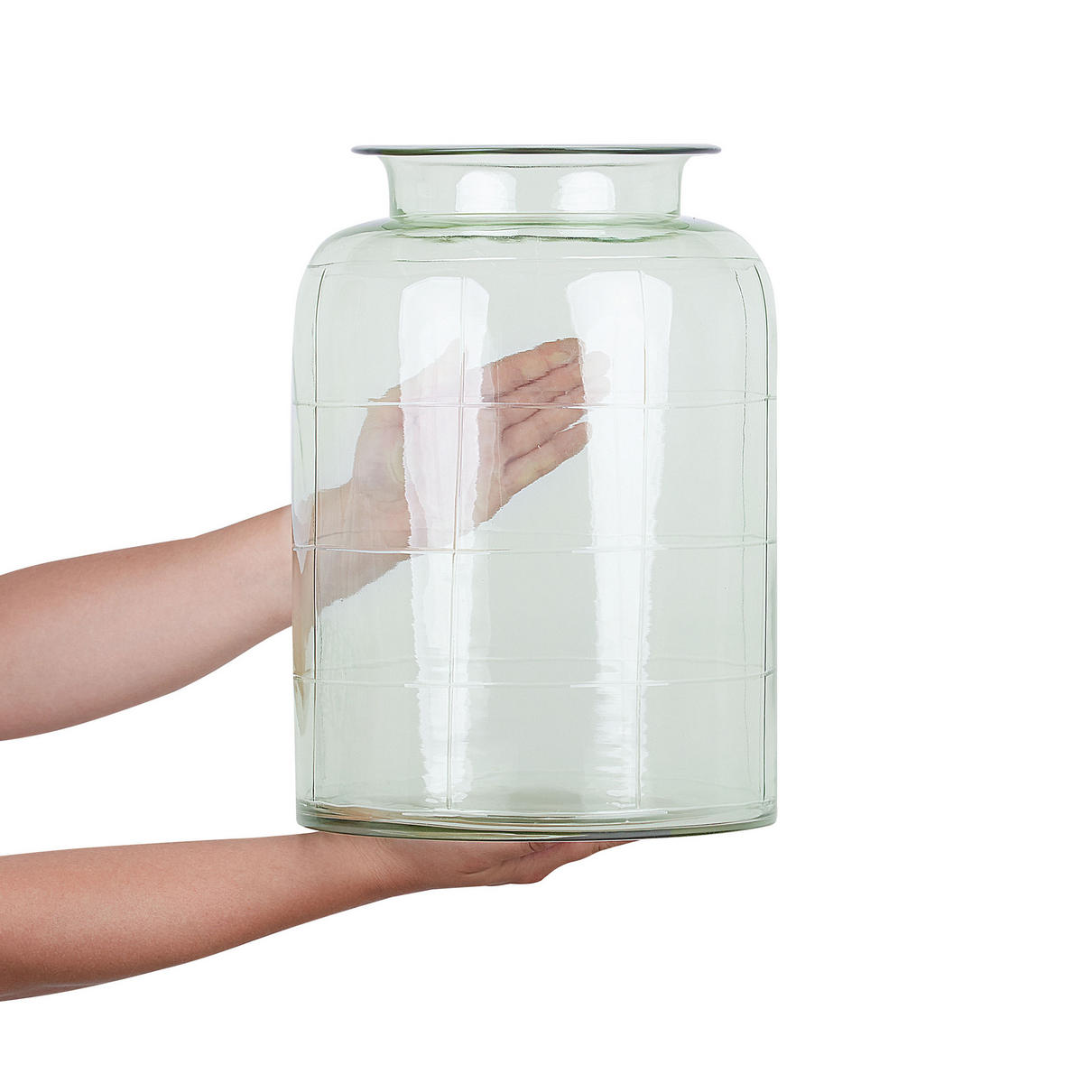 BLUMENVASE Glas grün Vindaloo - Grün, Glas (35cm) - Beliani
