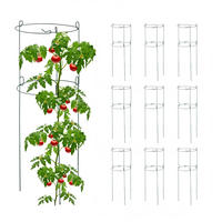 10XOPORA za rast - temno zelena, kovina (26/76/26cm) - Relaxdays