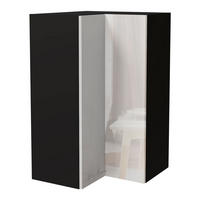 ECKHÄNGESCHRANK Essen W14/60 Weiß Hochglanz / Schwarz Matt 60 / 60 / 96cm - Weiß Hochglanz/Schwarz, Holz/Holzwerkstoff (60/96/60cm) - Feldmann-Wohnen