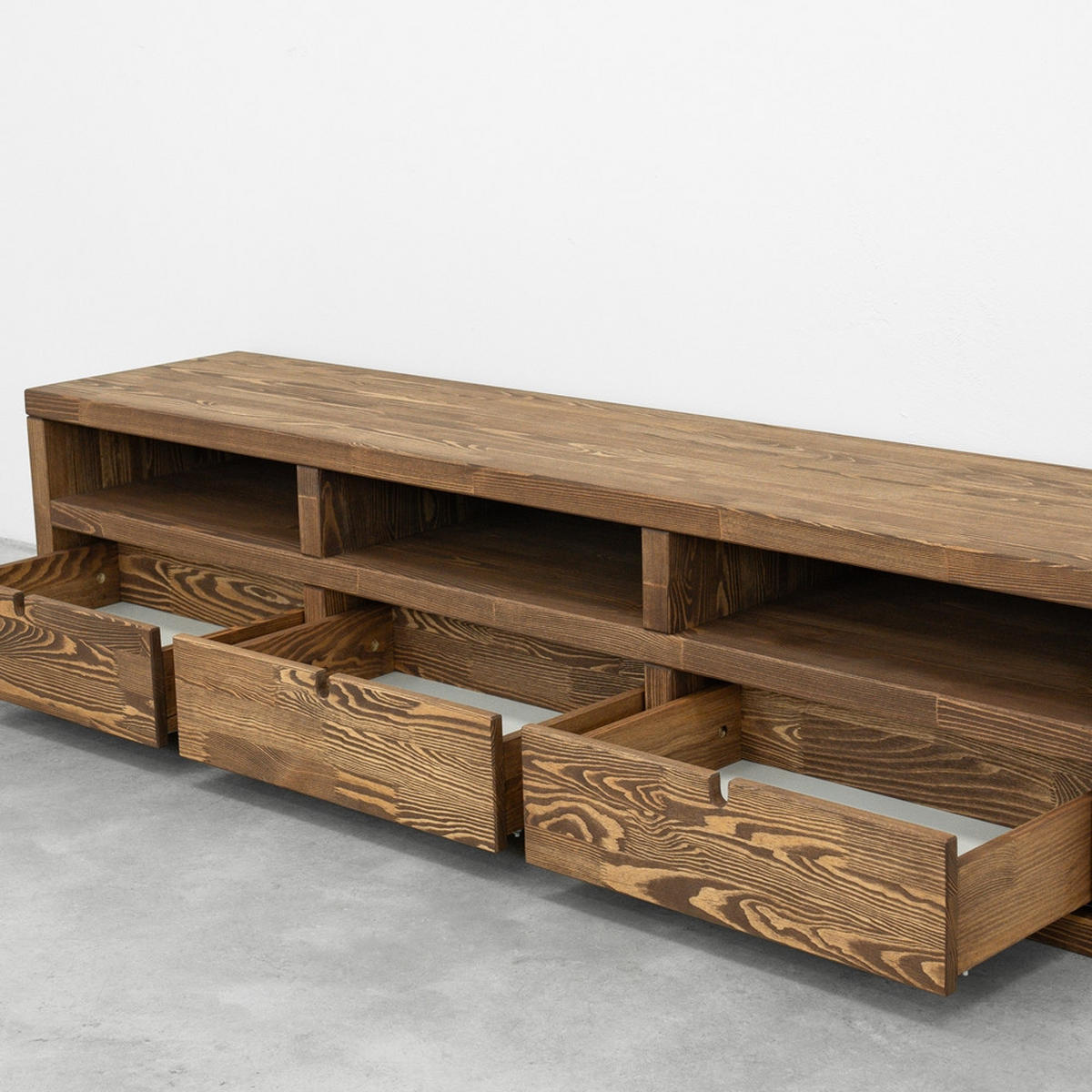 TV-SCHRANK aus Massivholz MARIKA 1 - Dunkelbraun, Holz (180/40/40cm) - Seart