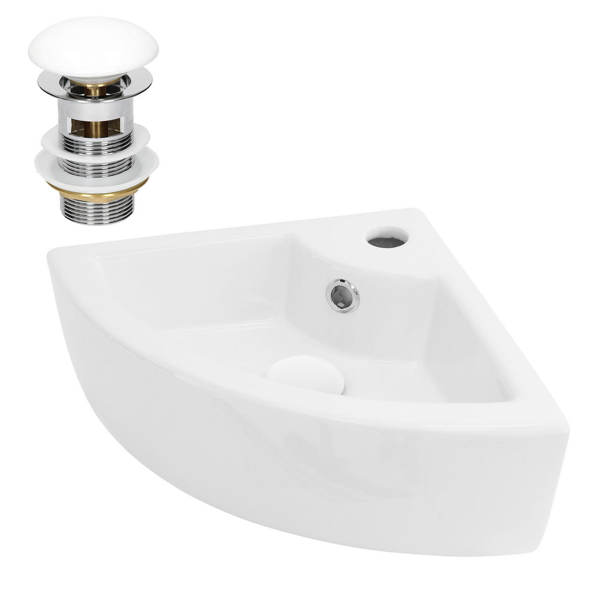 WASCHBECKEN - Weiß, Keramik (33/13/46cm) - ML-DESIGN