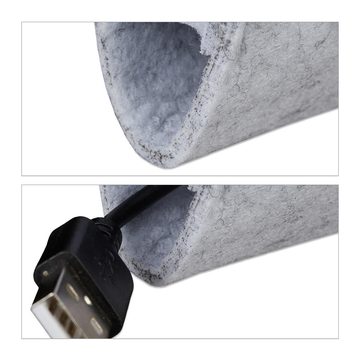 BETTTASCHE - Grau, Textil - Relaxdays