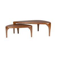 COUCHTISCH Isla Organisch 2er-Set Walnussfarbe - Braun, Holz (110/60/36cm) - Zuiver