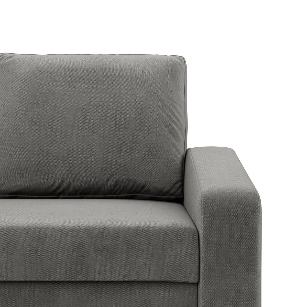 SOFA 2-SITZER MIT SCHLAFFUNKTION NEO, Hellgrau - Grau, Textil (148/90/87cm)